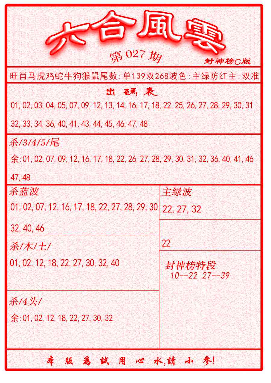 027期六合风云B面[图]