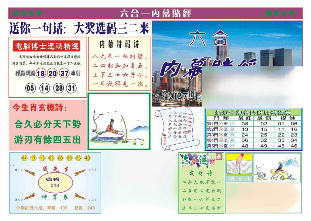 027期内幕赌经[图]