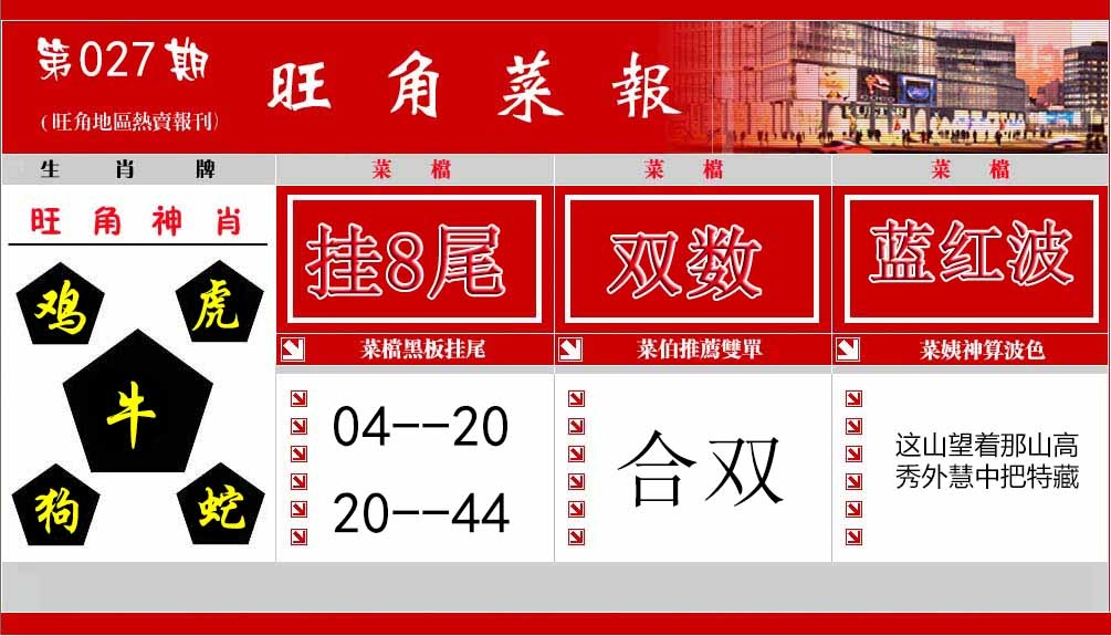 027期旺角菜报[图]