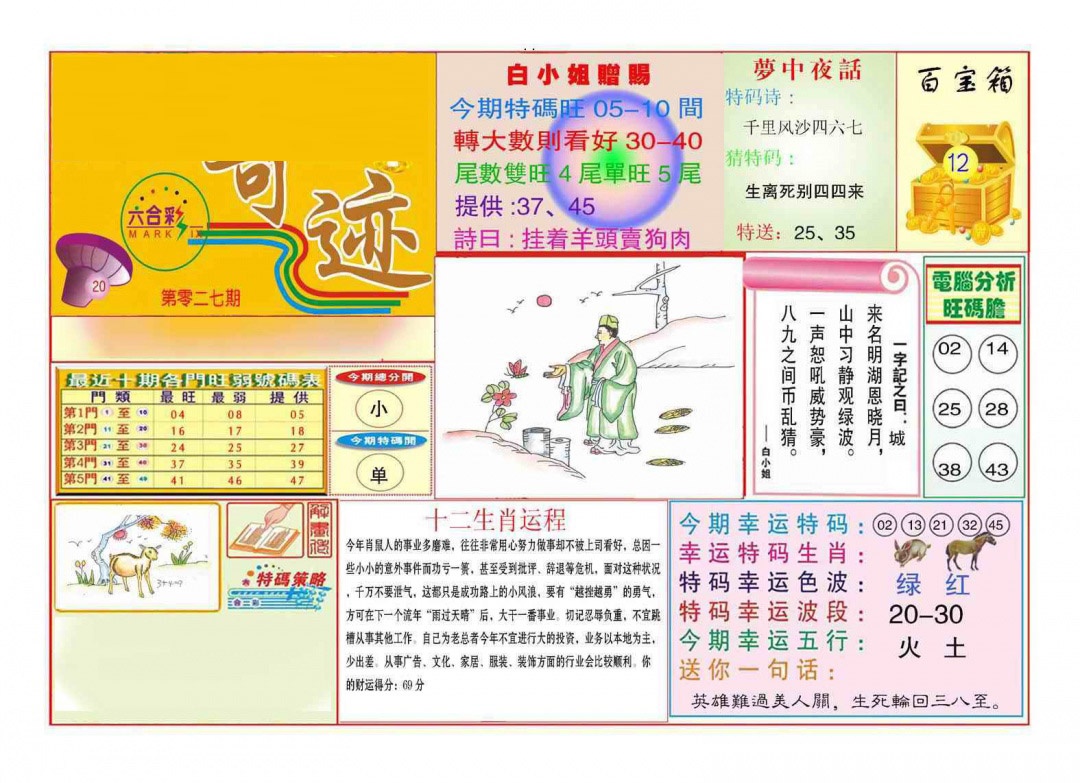027期马经奇迹A(新图推荐)[图]