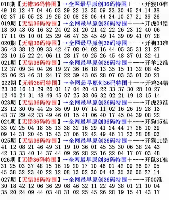 027期36码特围[图]